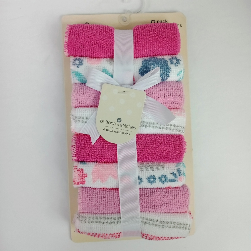 My Baby Girl Super Soft Pink Plush Blanket Unicorns 30 X 30 & Washcloth Bundle - Picture 7 of 8